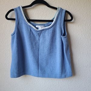 Vintage ST. JOHN Scoop Neck Sleeveless Top Size S